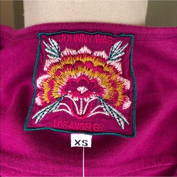 NWT Johnny Was Purple Annika 3/4 Sleeve Tunic XS - Picture 3 of 5